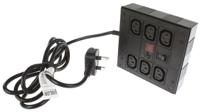 pxd703061101 Bulgin IEC C13 6 Gang Power Distribution Unit, 2m Cable, 10A, 250 V ac