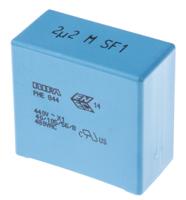 phe844rr7220mr06l2 KEMET PHE844 Metallised Polypropylene Film Capacitor, 440 V ac, 480 V ac, ±20%, 2.2μF, Through Hole