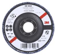 3m566a-b61787 3M 566A Zirconia Aluminium Flap Disc, 115mm, Fine Grade, P120 Grit