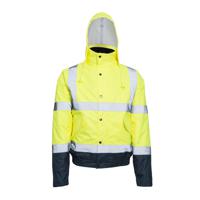 hvflaym Active Gear HVFLAY Navy/Yellow Unisex Hi Vis Jacket, M