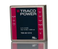 ten-40-1212 TRACOPOWER TEN 40 DC-DC Converter, 12V dc/ 3.3A Output, 9 → 18 V dc Input, 40W, Through Hole, +75°C Max Temp