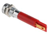 210-951 RS PRO Red Panel Mount Indicator, 24V dc, 8mm Mounting Hole Size, Solder Tab Termination