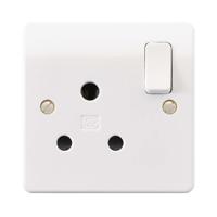 k2893whi MK Electric Logic Plus White 1 Gang Electrical Socket, 1 Pole Poles, 15A