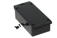 1591csflbk Hammond 1591 Series Black ABS Enclosure, IP54, Flanged, Black Lid, 120 x 65 x 36mm