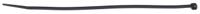 811-1596 RS PRO Cable Tie, Heat Stabilised, 203mm x 3.6 mm, Black Nylon, Pk-100