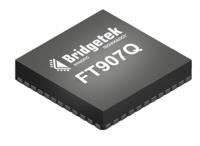 ft907q-c-t Bridgetek FT907Q-C-T, 32 bit FT32, FT907 Microcontroller, 100 MHz, 256kB FLASH, 76-Pin QFN
