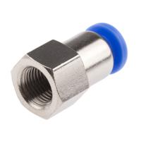 916-0732 RS PRO Straight Threaded Adaptor, R 1/8 to Push In 6 mm, Threaded-to-Tube Connection Style