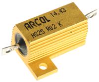 hs25-r02-k Arcol, 20mΩ 25W Wire Wound Chassis Mount Resistor HS25 R02 K ±10%