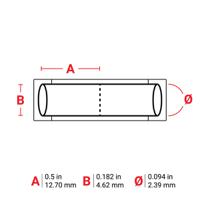 bm-094-1-342-2 Brady B-342 Black on White Heatshrink Labels, 12.70 mm Width, 4.62mm Label Length, 12.7mm Label Width