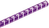 901-10312 HellermannTyton Helagrip Slide On Cable Markers, White on Violet, Pre-printed "7", 4 → 9mm Cable,