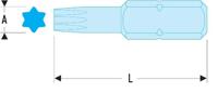 enx250 Facom Screwdriver Bit, T50 Tip