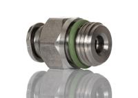 s02250628 Norgren Pneufit S Series Straight Threaded Adaptor, G 1/4 Male to Push In 6 mm, Threaded-to-Tube Connection Style