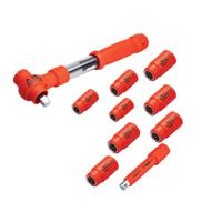 27 ITL Insulated Tools Ltd 1-Piece Imperial 1/2 in Standard Socket Set with Ratchet, 12 point, VDE/1000V