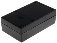 239-7277 RS PRO Black ABS Handheld Enclosure, Integral Battery Compartment, 116.84 x 68.95 x 38.1mm