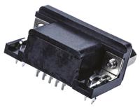 09561527613 HARTING 15 Way Right Angle Through Hole D-sub Connector Socket, 2.29mm Pitch, with 4-40 UNC Female Screwlocks,