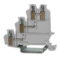 242-0504 RS PRO Grey, 3-Level, Cage Clamp Termination
