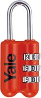 yp2231281r Yale Combination Combination Padlock, 3mm Shackle, 23mm Body