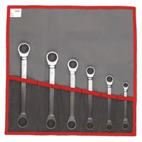 64je6t Facom 64 Series Ratcheting Wrench Set, 8mm, Metric, Double Ended