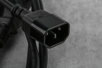 123-0960 RS PRO Straight IEC C13 Socket to Straight IEC C14 Plug Power Cord, 2m