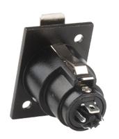 457-954 RS PRO Panel Mount XLR Connector, Female, 4 Way, Silver Plating