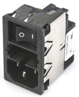 kmf1111111 Schurter 1A, 250 V ac Male Snap-In Filtered IEC Connector 2 Pole KMF1.1111.11, Solder 2 Fuse