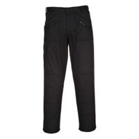 s887bkr36 Portwest S887 Unisex's Black 35% Cotton, 65% Polyester Waist Size 26 to 56 W 31in L