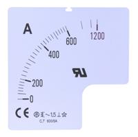 901-0429 RS PRO 100A Meter Scale For Use With 72 x 72 Analogue Panel Ammeter