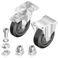 3842259792 Bosch Rexroth Rubber Trestle Wheel, 10mm Groove
