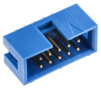 2-1761603-3 TE Connectivity AMP-LATCH Series Straight Through Hole PCB Header, 10 Contact(s), 2.54 mm Pitch, 2 Row, Shrouded