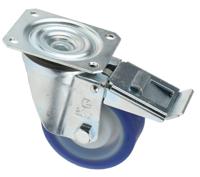 36439-fr LAG Braked Swivel Castor Wheel, 200kg Capacity, 100mm Wheel