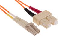 536-7005 RS PRO LC to SC Duplex Multi Mode OM1 Fibre Optic Cable, 62.5/125μm, Orange, 10m