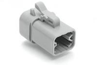 atp06-4s Amphenol Industrial, ATP Automotive Connector Plug Grey Cable Mount 4 Way, Crimp Termination ATP06-4S