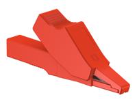 659188-22 Staubli Crocodile Clip 2 mm Connection, Brass Contact, 10A, Red