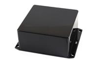 1591uflbk Hammond 1591 Series Black Flame Retardant ABS Enclosure, IP54, Flanged, Black Lid, 120 x 120 x 55mm