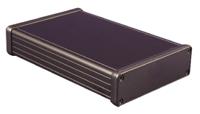 1455l1602bk Hammond 1455 Series Black Aluminium Enclosure, IP54, Black Lid, 160 x 103 x 30.5mm