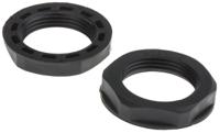 822-9849 RS PRO Black Nylon 66 Cable Gland Locknut, M25 Thread, IP68