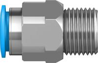 qs-12-16 Festo QS Series Straight Threaded Adaptor, R 1/2 Male to Push In 16 mm, Threaded-to-Tube Connection Style, 153011