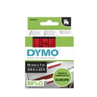 s0720870 Dymo Black on Red Label Printer Tape, 7 m Length, 19 mm Width