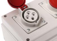 670uk1636 Scame IP44 Red Surface Mount Socket, Rated At 16A, 380 → 415 V