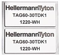 596-00567-tag45-15tdk1-1220-wh-1220-wh HellermannTyton White Label Roll, 45mm Width, 15mm Height, 1000Per Roll Qty