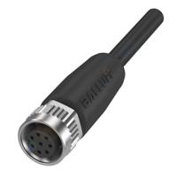 bcc0at4 BALLUFF Female 4 way M12 to Male 4 way Unterminated Sensor Actuator Cable, 20 m