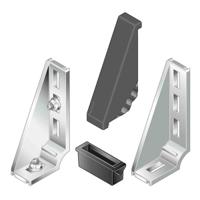 3842548851 Bosch Rexroth S6 Angular Cover Cap, Connecting Component, Strut Profile 30 mm, Groove Size 8mm