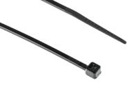 811-1571 RS PRO Cable Tie, Heat Stabilised, 203mm x 2.5 mm, Black Nylon, Pk-100