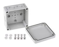 10540401 Spelsberg TK PS Series Grey Polystyrene Enclosure, IP66, Grey Lid, 110 x 110 x 66mm