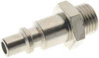 231-2506 RS PRO Nickel Plated Brass Male Pneumatic Straight Threaded-to-Tube Adapter, 1/2 in Male Threaded, Tube