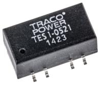 tes-1-0521 TRACOPOWER TES 1 DC-DC Converter, ±5V dc/ ±100mA Output, 4.5 → 5.5 V dc Input, 1W, Surface Mount, +85°C Max Temp