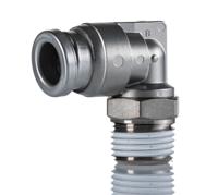kqb2l07-n01s SMC KQB2 Series Elbow Threaded Adaptor, NPT 1/8 Male to Push In 1/4 in, Threaded-to-Tube Connection Style