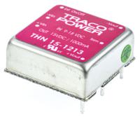 thn-15-1213 TRACOPOWER THN 15 DC-DC Converter, 15V dc/ 1A Output, 9 → 18 V dc Input, 15W, Through Hole, +85°C Max Temp -40°C