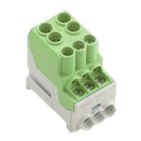 1561930000 Weidmuller Distribution Block, 6 Way, 10 mm², 25 mm², 100A, 690 V ac/dc, Green