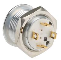 175-8559 RS PRO Illuminated Push Button Switch, Momentary, Panel Mount, 16mm Cutout, SPST, Green, Red LED, 36V dc, IP67